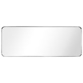 Ultra Brushed Silver Stainless Steel Rectangular Wall Mirror